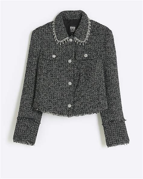 chanel style jacket river island|11 best Chanel style cropped jackets: From M&S to .